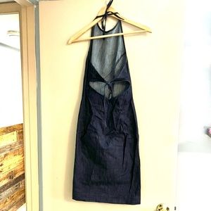 Ann Taylor tie back denim dress